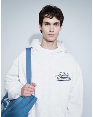 Cotton On Box Fit Graphic Hoodie - White