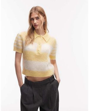 AllSaints Clem Knit Polo - Yellow