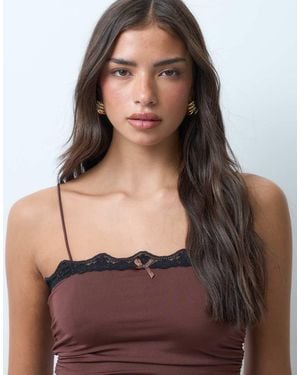 ASOS Aansluitende Camitop Met Gerimpelde Zijkant - Paars
