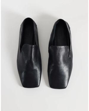 ASOS Malachi slipper aus echtem leder - Schwarz
