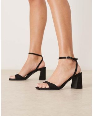 Raid Sandalias Negras De Tacón De Bloque Con Diseño Minimalista Cora De -Rojo - Neutro