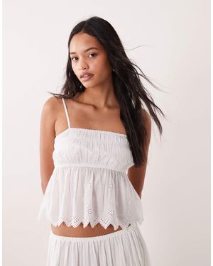 Wednesday's Girl – luftiges camisole-oberteil - Weiß