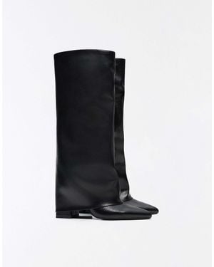 Bershka Stiefel mit absatz - Schwarz