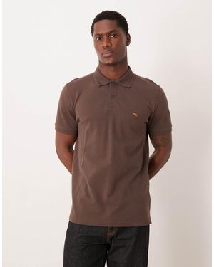 Abercrombie & Fitch Short Sleeve Chest Logo Polo T-shirt - Brown