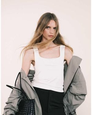 ASOS Top De Tirantes Con Cuello Cuadrado De Poliamida Breathemax De - Neutro
