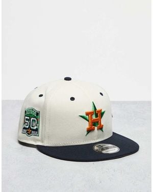 KTZ Houston Astros 9fifty Mascot Pin Detail Cap With Contrast Peak - White