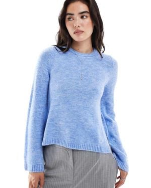 ASOS Fine Knit Angel Sleeve Jumper - Blue