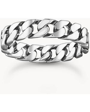 Thomas Sabo Anello Argentato A Maglie - Bianco