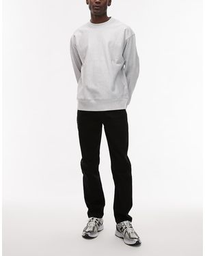 TOPMAN Vaqueros Negros Elásticos De Corte Slim De - Blanco