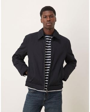 Mango Cotton Mix Harrington Jacket - Blue