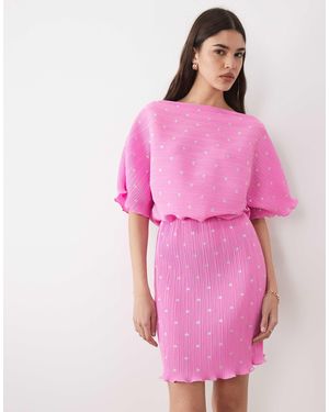 Never Fully Dressed – tilly – plissiertes minikleid - Pink