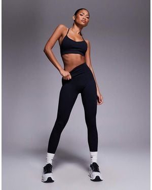 4505 Seamless Baby Rib High Waist Gym leggings - Blue
