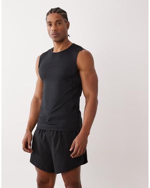 4505 Muscle Fit Training Tank With Quick-dry Finish - Blue