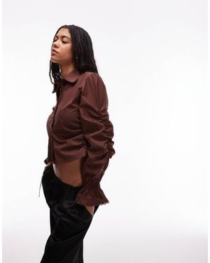 laagam Sultana Sinched Ruched Blouse - Purple