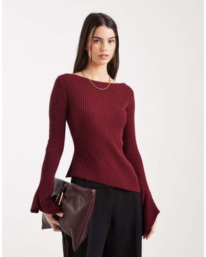 ASOS Flared Sleeve Structured Top