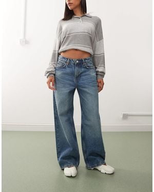 Weekday Missy Low Waist Loose Fit Jeans - Blue