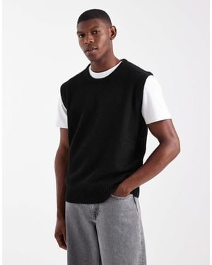 ASOS Relaxed Knitted Vest - Black
