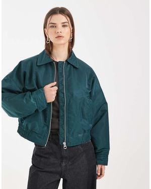 ASOS Nylon Bomber Jacket - Blue