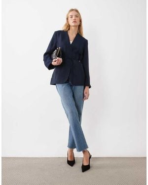 ARKET Wrap Blazer With Tie Detail - White