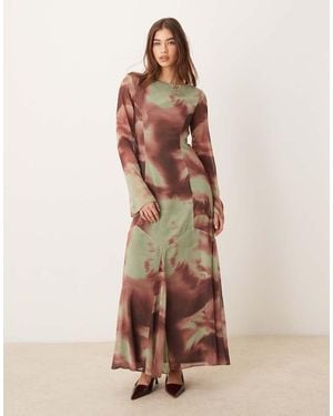 ASOS Godet Hem Maxi Dress - Multicolour