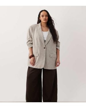 ASOS Curve Tailored Oversized Blazer - Grey