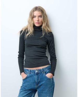 JJXX High Neck Long Sleeve Top - Blue