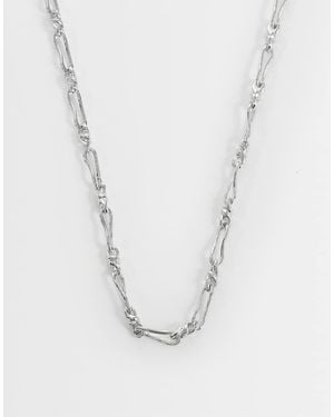 ASOS Open Twisted Link Chain Necklace - White