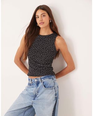 ASOS Débardeur asymétrique à pois - Bleu