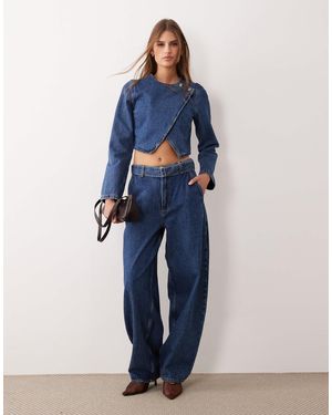 ASOS Barrel Leg Jeans - Blue