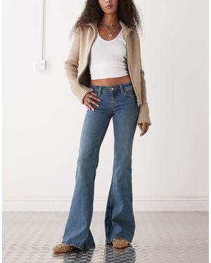 Cheap Monday Flare Low Stretch Jeans - Blue