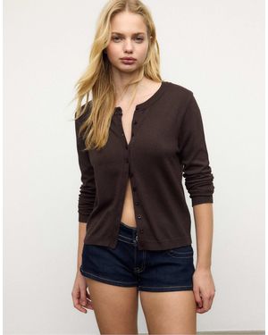 Stradivarius – strickjacke - Schwarz