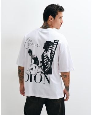 ASOS Oversized T-shirt With Celine Dion Print - White
