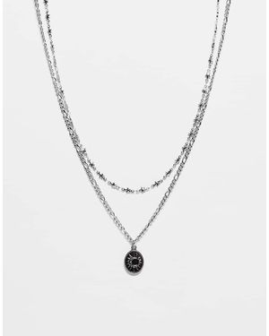 Reclaimed (vintage) Waterbestendig 2-Laagse Sterrenketting Van Roestvrij Staal - Metallic