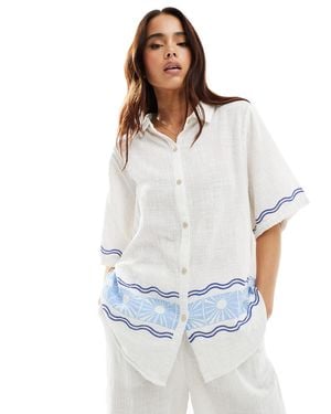 Rip Curl – santorini sun – strandhemd - Weiß