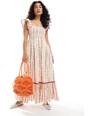 Miss Selfridge Poplin Maxi Dress - White