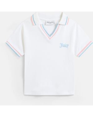 Juicy Couture Crop Polo Tee - White