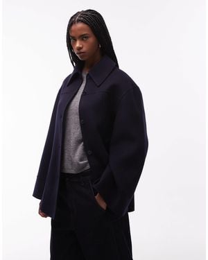 & Other Stories Wool Rich Short Collared Jacket - Blue