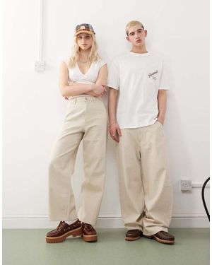 Weekday Astro Linen Blend Trousers - Natural
