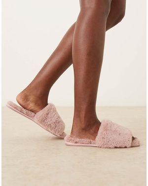 ASOS Ziva Mule Slippers - Brown