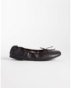 Tony Bianco Chelsea Round Toe Ballet Flats - White
