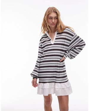 ASOS Mini Rugby Overhemdjurk Met Rok Van Popeline - Wit