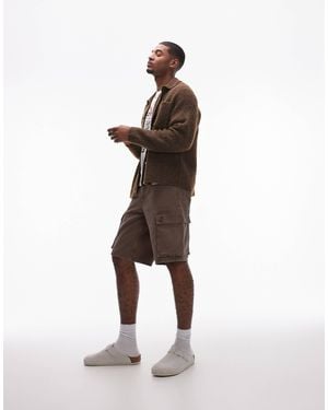 Levi's 478 baggy Cargo Overdyed Denim Shorts - Brown