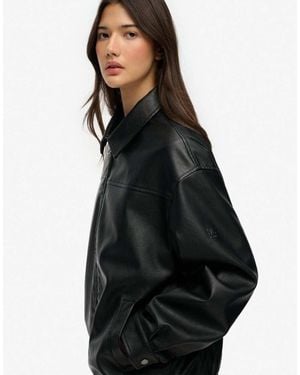 Superdry Collared Oversized Bomber Jacket - Black