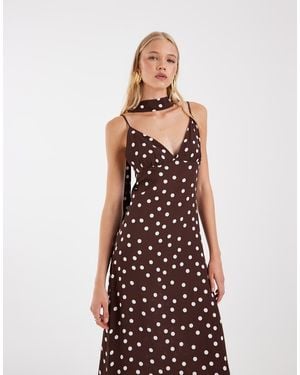 Vero Moda Cami Maxi Jurk Met Sjaalkraagdetail - Wit