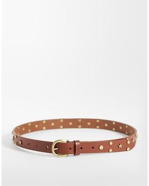 Levi's Constellation Oval Leather Belt - Brown