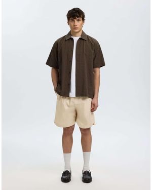 SELECTED Short en popeline - Neutre