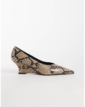 ASOS Shakira Zapatos De Salón De Cuña Con Efecto-Multi - Blanco