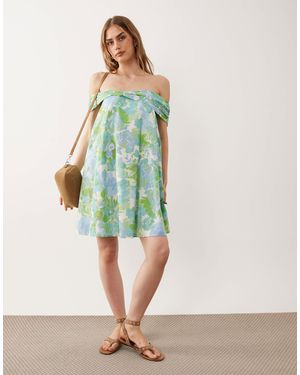 ASOS Off-shoulder Bandeau Mini Dress - Green