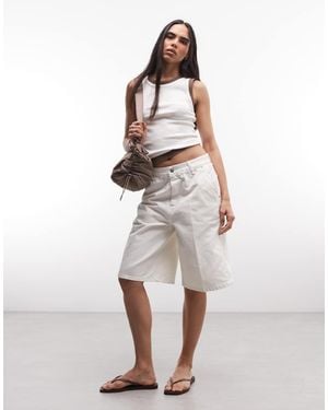 Carhartt Nixon Single Knee Relaxed Fit Denim Shorts - White