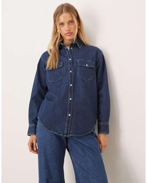 GANT Relaxed Fit Denim Shirt - Blue
